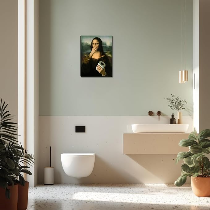 Funny Mona Lisa Canvas Wall Art - Image 8