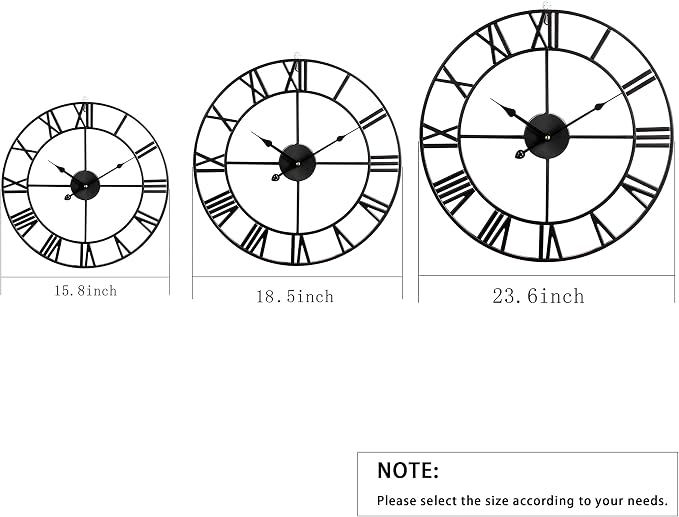LEIKE 24" Modern Large Wall Clocks, Silent Non Ticking, Battery Operated - Image 3