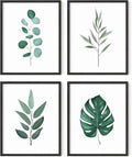 HAUS AND HUES Green Plant Art Print Set of 4-16x20 by HausandHuesArtPrints