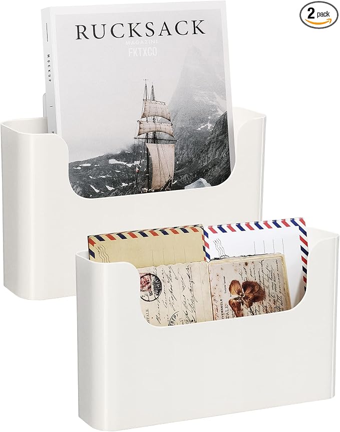 Wall Mount File Organizer Holder Hanging File Organizer Door Office Mail by FKTXCOHOUSEHOLD