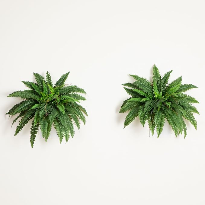 Nearly Natural 40in Hanging Artificial Boston Fern Plant Set of 2 - Image 8