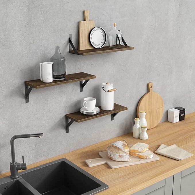 Forbena Rustic Floating Book Shelves - Image 6