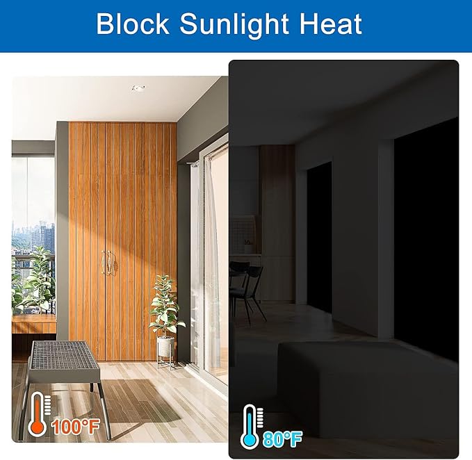 100% Blackout Blinds Magnetic Window Cover 57x40Inch, No Drill PortableCuttable - Image 8