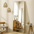 XRAMFY 56"x21" Floor Full Length Mirror Standing Full Body Rounded Corner by XRAMFY