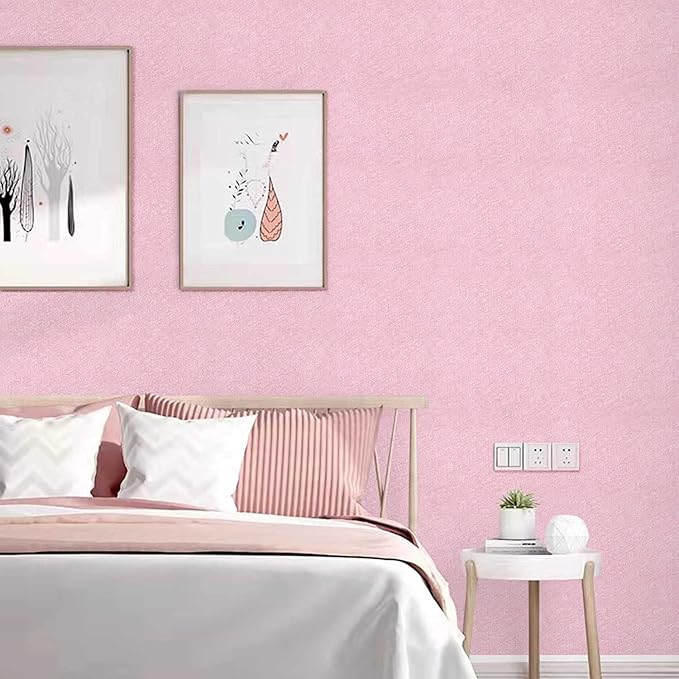 Abyssaly Pink Wallpaper Stick and Peel Removable Self Adhesive Pink Wall Paper - Image 6