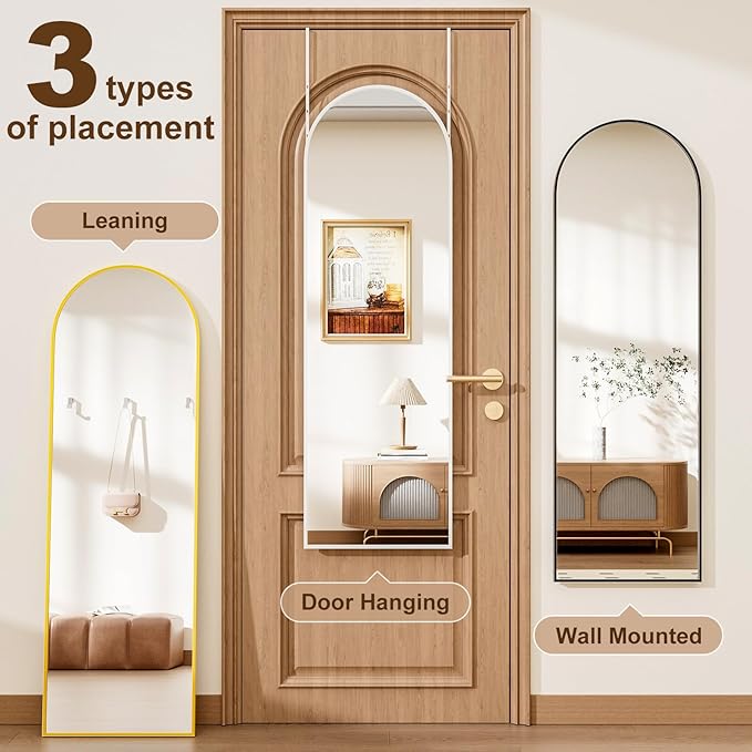 Rowjut Full Length Door Mirror, Wall Mounted Wall Mirrors, Cloakrooms, etc. - Image 5