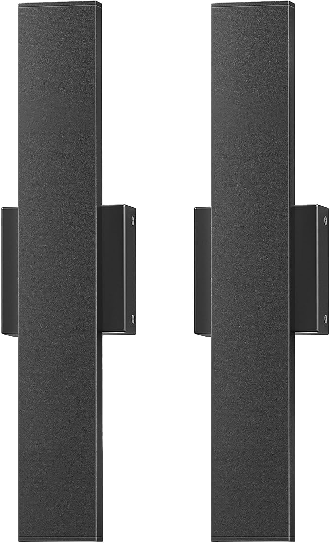 EDISHINE 2 Pack LED Outdoor Wall Lights Dimmable, 3000K 4000K 5000K, 15.7" - Image 9