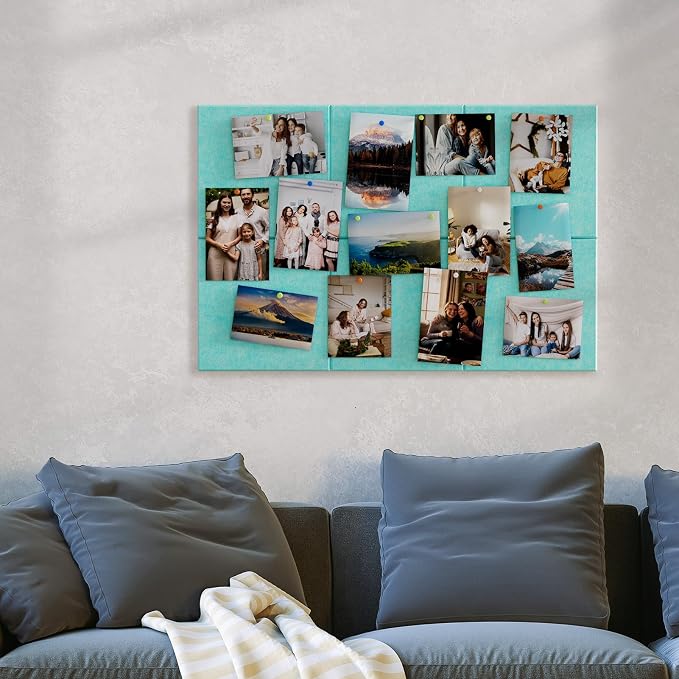 MaxGear Large Cork Board for Wall 36" x 24", Aqua Blue Bulletin Board, 6 Pack - Image 7