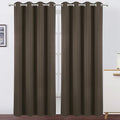 LEMOMO Blackout Curtains 66 x 95 inch/Chocolate Brown Curtains Set of 2 by Lemomo