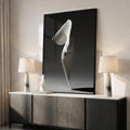Framed Black and White Abstract Wall Art, Modern Elegant Large Prints Paintings by Cuspin
