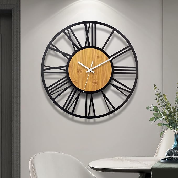 1st owned Wall Clocks for Living Room Decor, Round Silent Non Ticking, Modern - Image 4