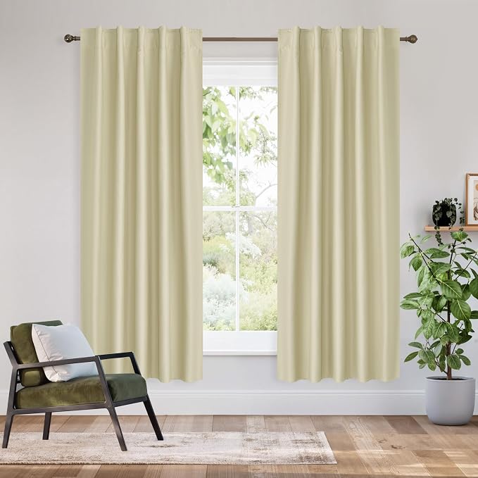 RYB HOME 100% Blackout Short Curtains by RYBHOME