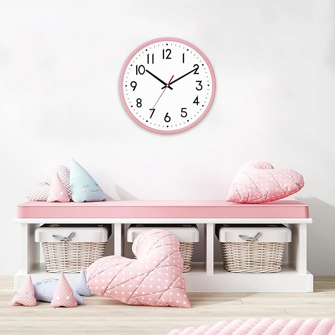 HZDHCLH Wall Clock Silent Wall Clocks Battery Operated 10 Inch Modern Non - Image 7