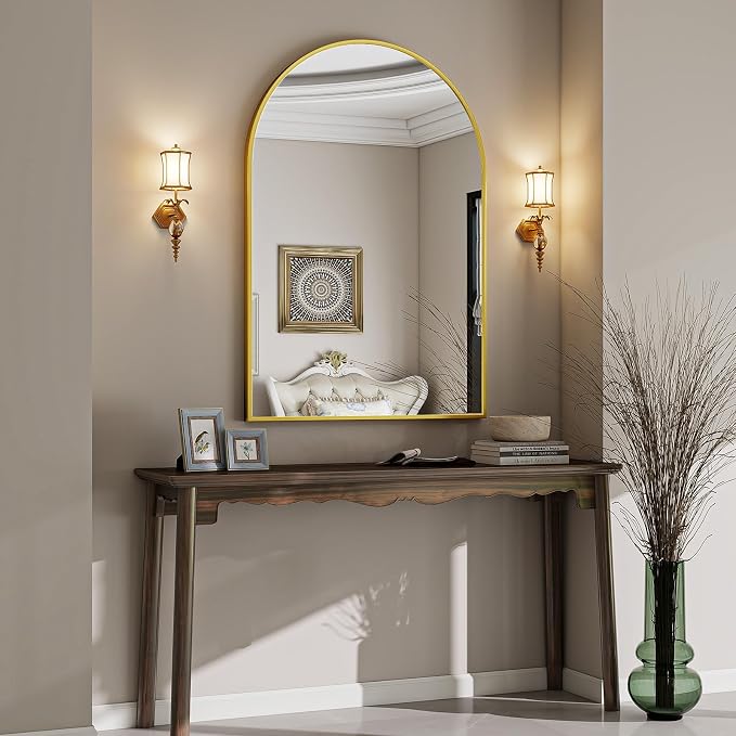 VooBang Arched Wall Mirror, 26 x 41 inch Arch Bathroom Mirror, Wall Mounted - Image 2