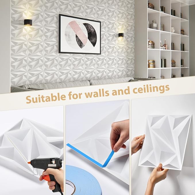 Heikki 30 Pack 3D Wall Panel for Interior Wall Décor, PVC Flower Textured Wall - Image 2