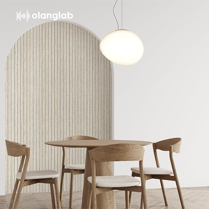 Olanglab Wood Wall Panels 4 Pack, Wood Slat Acoustic Wall Panels, 94.5"x12.6" - Image 2