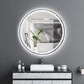 Itrue 36 Inch LED Bathroom Round Mirror, Adjustable Color Temp & Brightness by Villacola