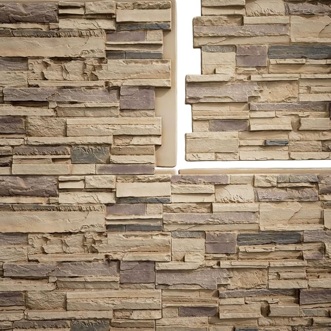Ekena Millwork 48 5/8"W x 24 3/4"H x 1 1/4"D Cascade Stacked Stone, StoneWall - Image 9