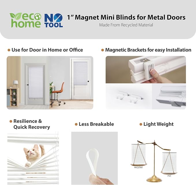 DEZ FURNISHINGS Cordless No Tools 1" Magnet Mini Blinds - Image 3