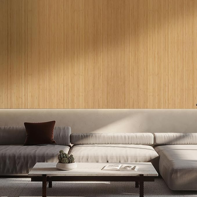OUZUGIE 2 Pack 96x48 Inch Natural Bamboo Wall Panel – Twinned Carbides Pole - Image 9