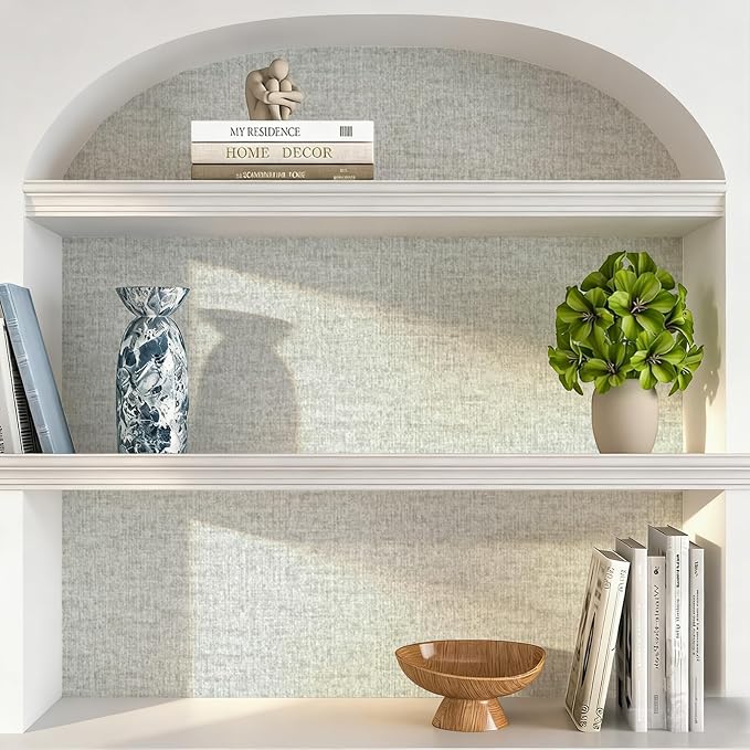Grasscloth Peel and Stick Wallpaper, Waterproof Self Adhesive Removable Vinyl - Image 7