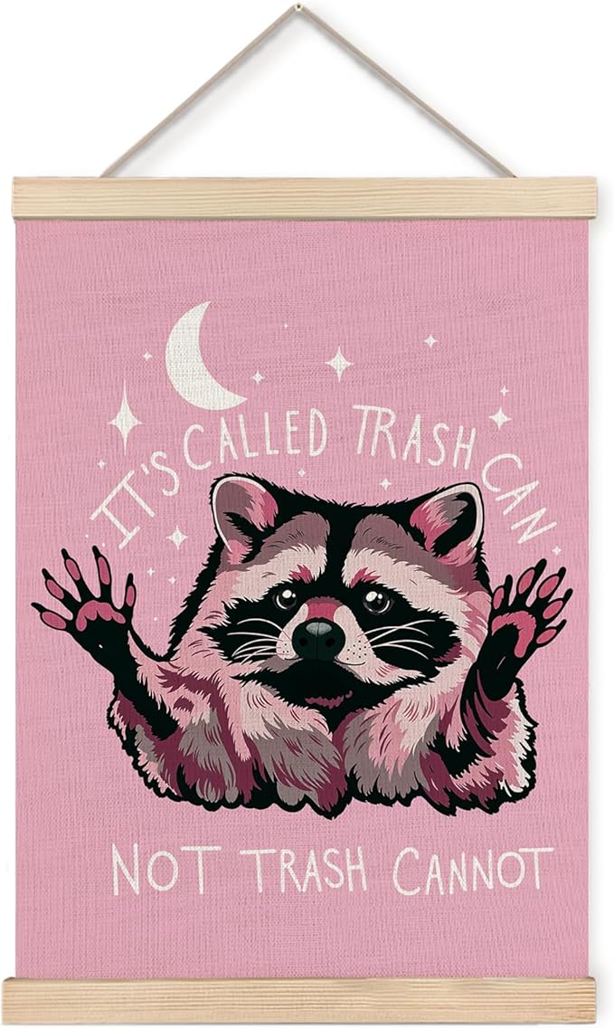 Foritho Funny Motivational Raccoon Meme Poster Wall Art Framed by Unknown