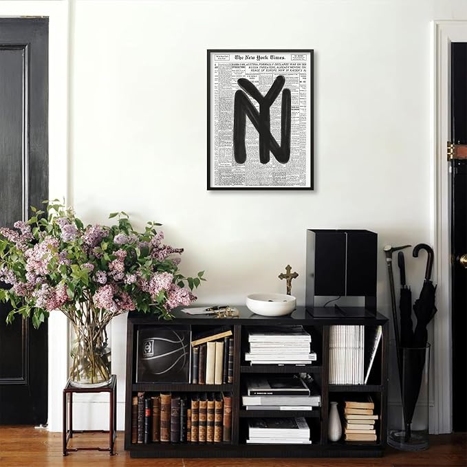 Black and White Newspaper Wall Art Vintage New York City Poster Trendy - Image 6