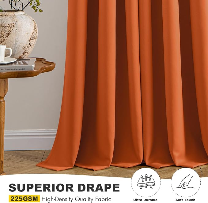 MIULEE Blackout Curtains for Bedroom Living Room 2 Panels, Thermal Insulated - Image 5