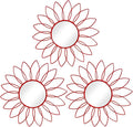 3 Pack Metal Mirrors for Wall Sunburst Wall Mirrors Home Décor Decorative by Uaussi