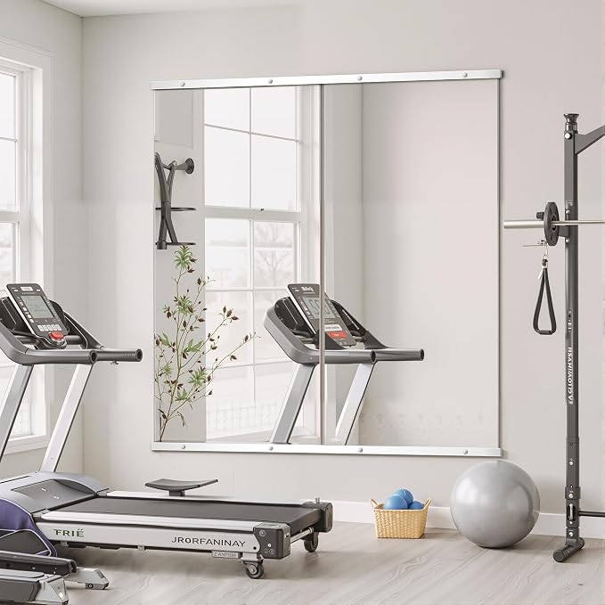 TRAHOME Home Gym Mirror for Wall, Glass Frameless Body Large Mirror for Home Gym - Image 2