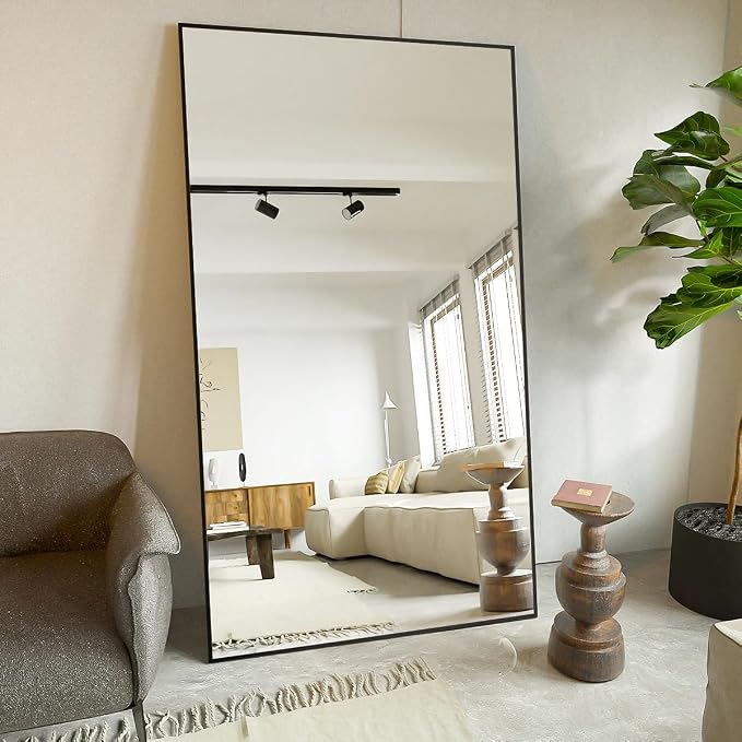 Koonmi 76"x34" Floor Mirror Full Length, Bedroom Floor Body Mirror - Image 6