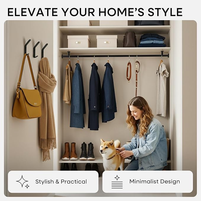 Homeforia Wall Coat Hook Rack - Image 2