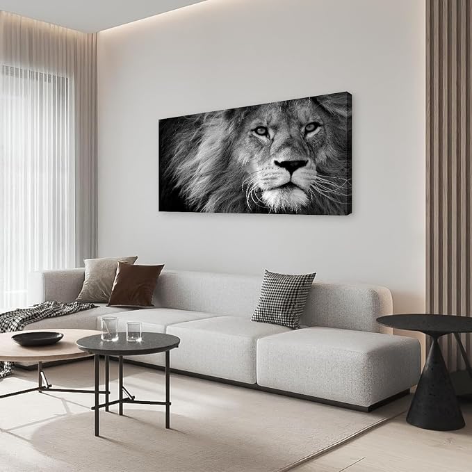 Baisuart D0198 Modern Giclee Canvas Prints Wall Art Stretched Artwork Black and - Image 6