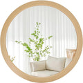 CULER Round Mirrors 36 Inch, Natural Vanity Wall Rustic Natural Mirror by Culer