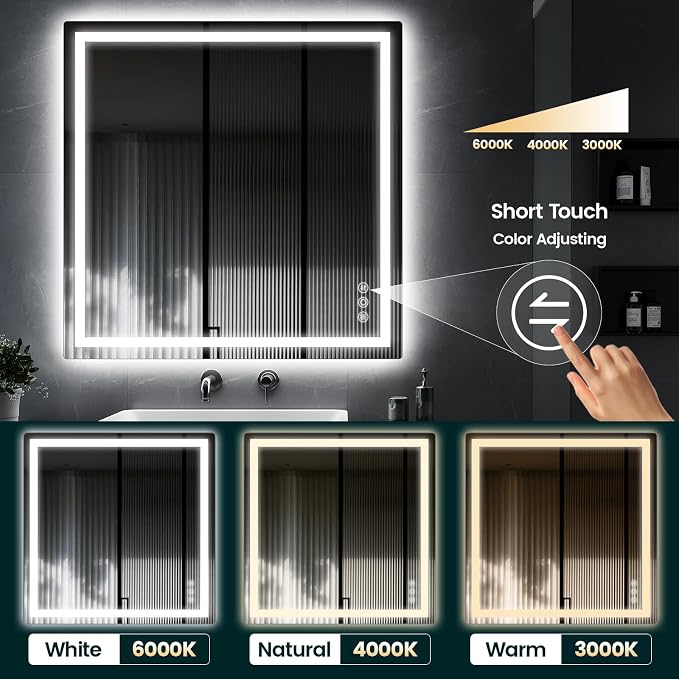 Memobarco 36"x 36" Bathroom Mirror - Image 4