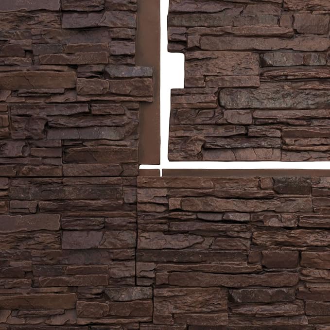 EverStone Canyon Ridge Faux Stone Panel, 45 3/4"W x 24 1/2"H x 1 1/4"D - Image 9