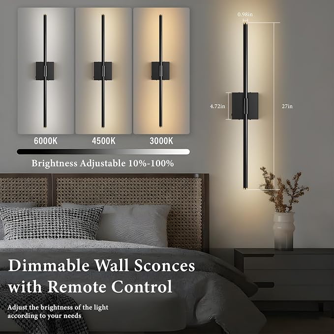 SAIMAND Wall Sconces Set of 2 Battery Operated, Wireless USB 8000mAh - Image 4