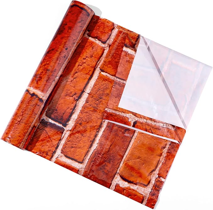 Chuangdi 2pcs 4.5 x 9 Feet Brick Wallpaper Peel and Stick Backdrop Tablecloth - Image 3
