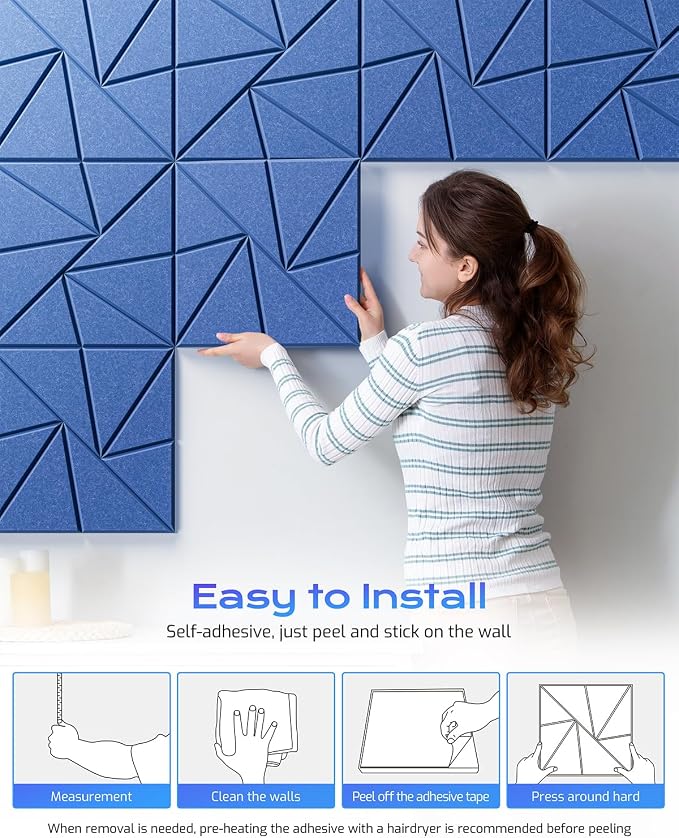 22 Pack Acoustic Panels, Sound Proof Foam Panels - Image 6