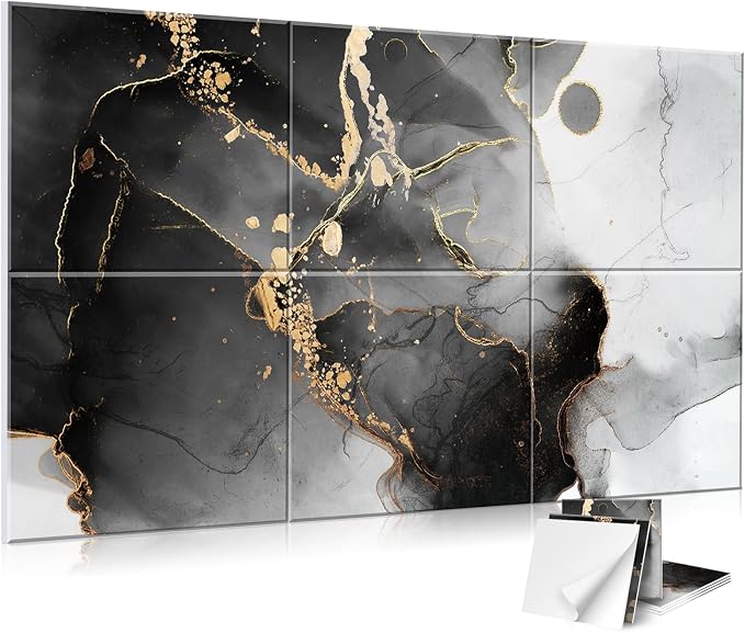 JBER 6 Pack Art Acoustic Panels, 47.2×27Inches Soundproof Wall Panels, Large by JBER