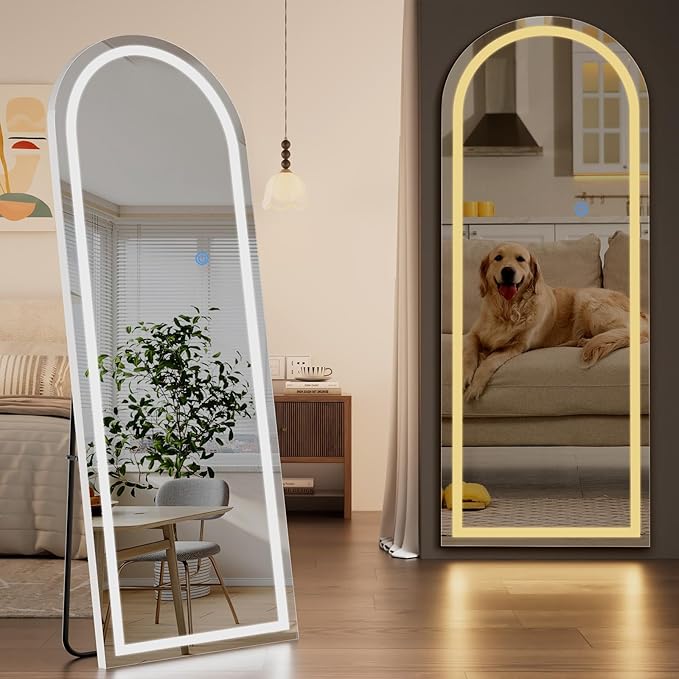 Koonmi Full Length Mirror with LED Lights 65"x26" with Dimming & 3 Color by KOONMI