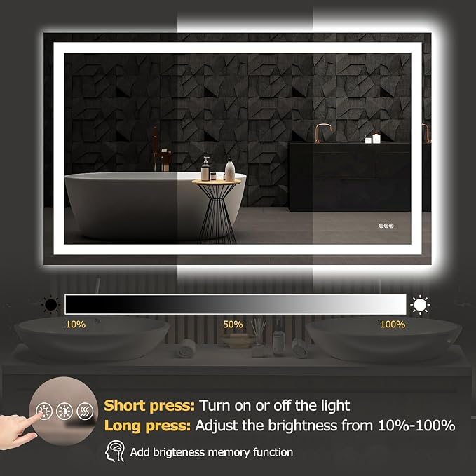 Hivone 55X30 LED Bathroom Mirror - Image 5