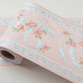 AbaBoorty Pink Flower Pattern Wallpaper Trim by AbaBoorty