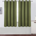 LEMOMO Olive Green Blackout Curtains 66 x 63 Inch Length/Set of 2 Curtain by Lemomo