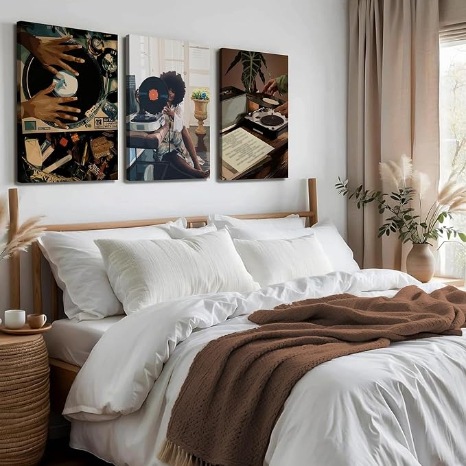 YFvrPt Black Girl Wall Art Decor Modern Black Woman Painting Prints - Image 5