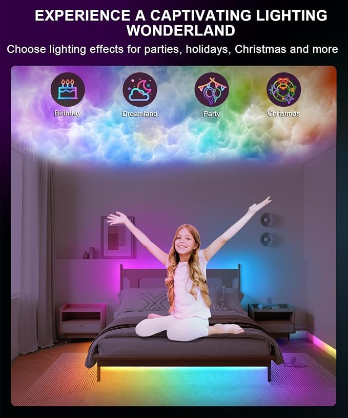 Tenmiro Upgraded Smart IC 100ft LED Lights - Image 3