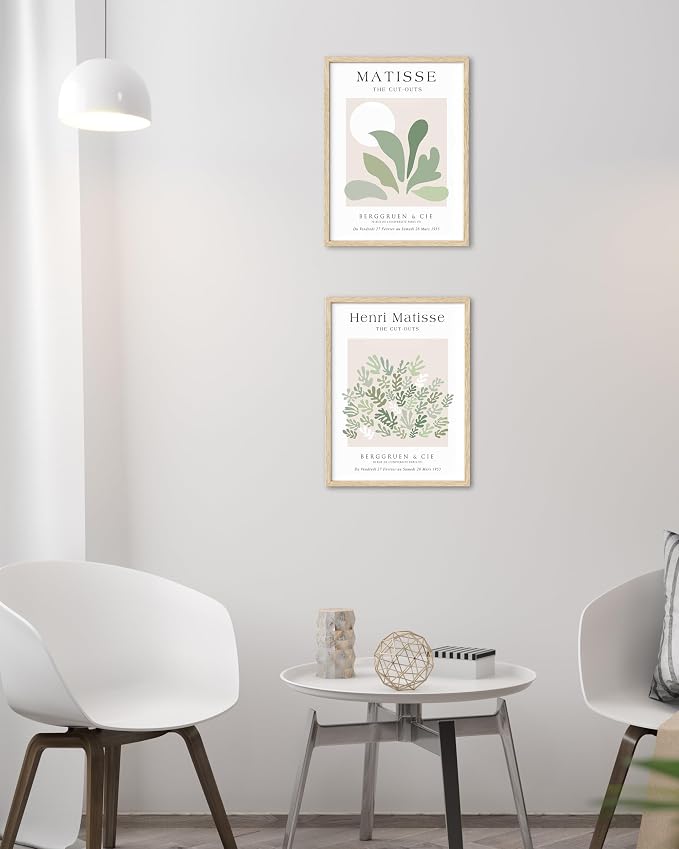 Unframed Sage Green Wall Art Set of 3, 12x16IN Abstract Matisse Wall Decor - Image 6