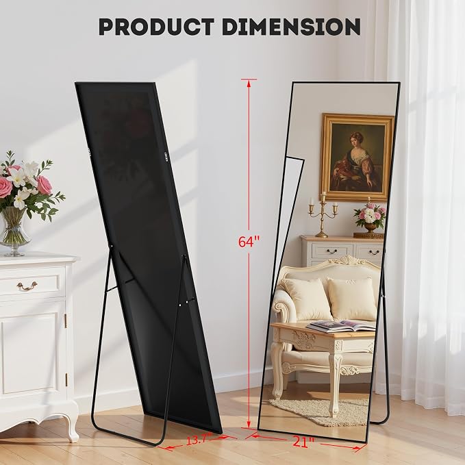 Simple Deluxe Full Length Mirror, - Image 6