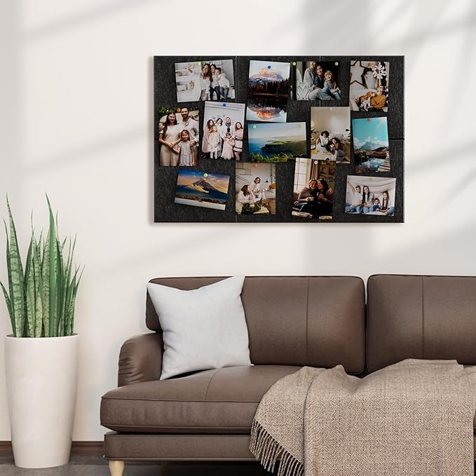MaxGear Large Cork Board for Wall 36" x 24", Dark Gray Bulletin Board, 6 Pack - Image 7