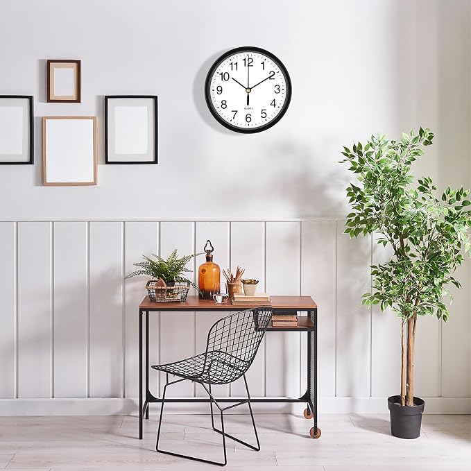 Silent Wall Clock Non Ticking, 6 Inch Wall Clocks Battery Operated, Small - Image 3